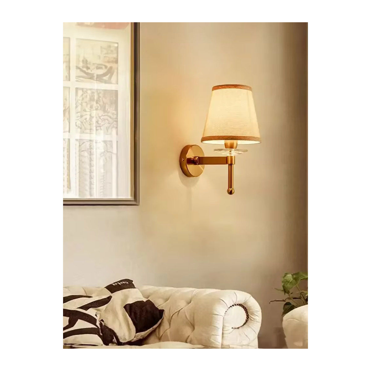 JIANKEXING LED Wandleuchte in Kupfer-Optik mit farbigem Licht im europäischen Stil für Wohnzimmer und Schlafzimmer - Bild 6