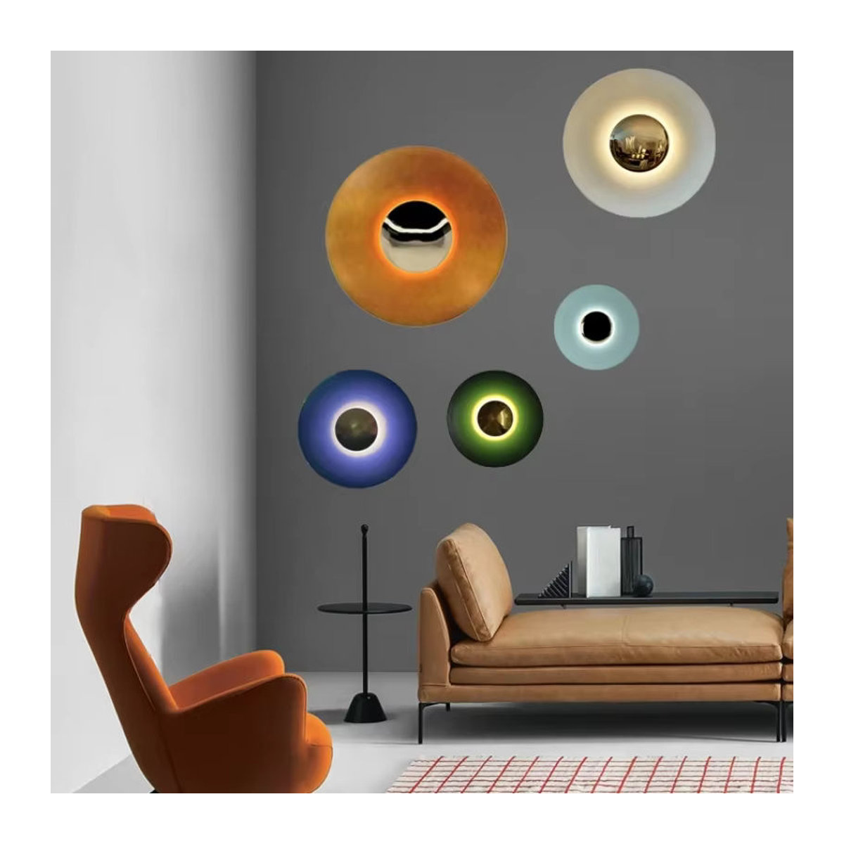 JIANKEXING Moderne Minimalistische LED Wandlampe aus Metall in Bunt für Wohnzimmer Schlafzimmer und Flur - Bild 2