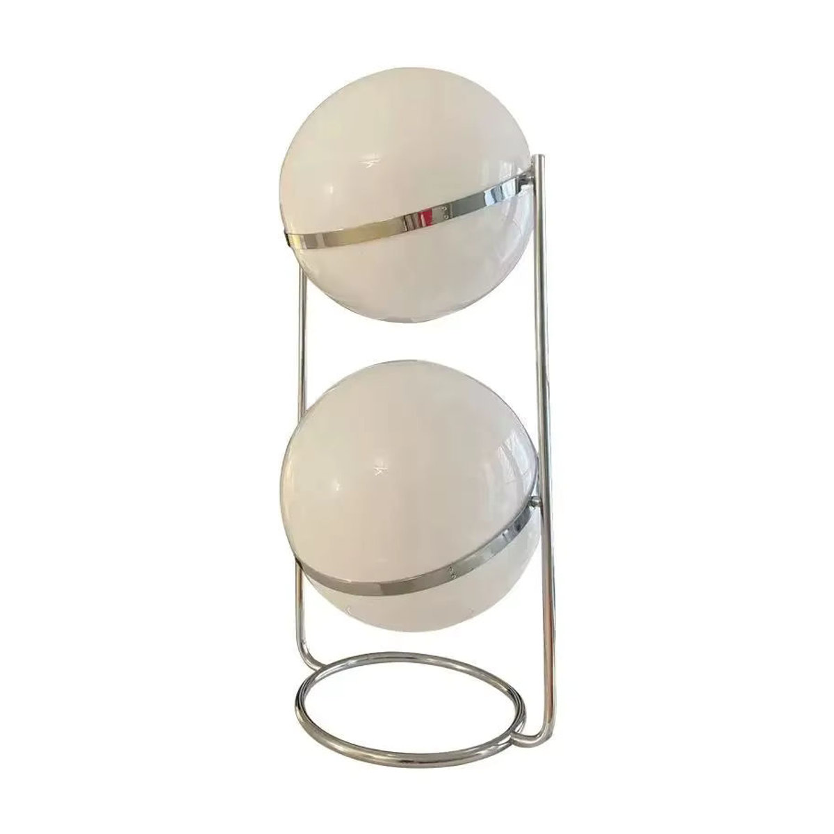 JIANKEXING Nordic Designer Acryl Ball Stehlampe Galvani in Chrom und Weiß mit LED-Leseleuchte für ein modernes Wohnzimmer - Bild 5