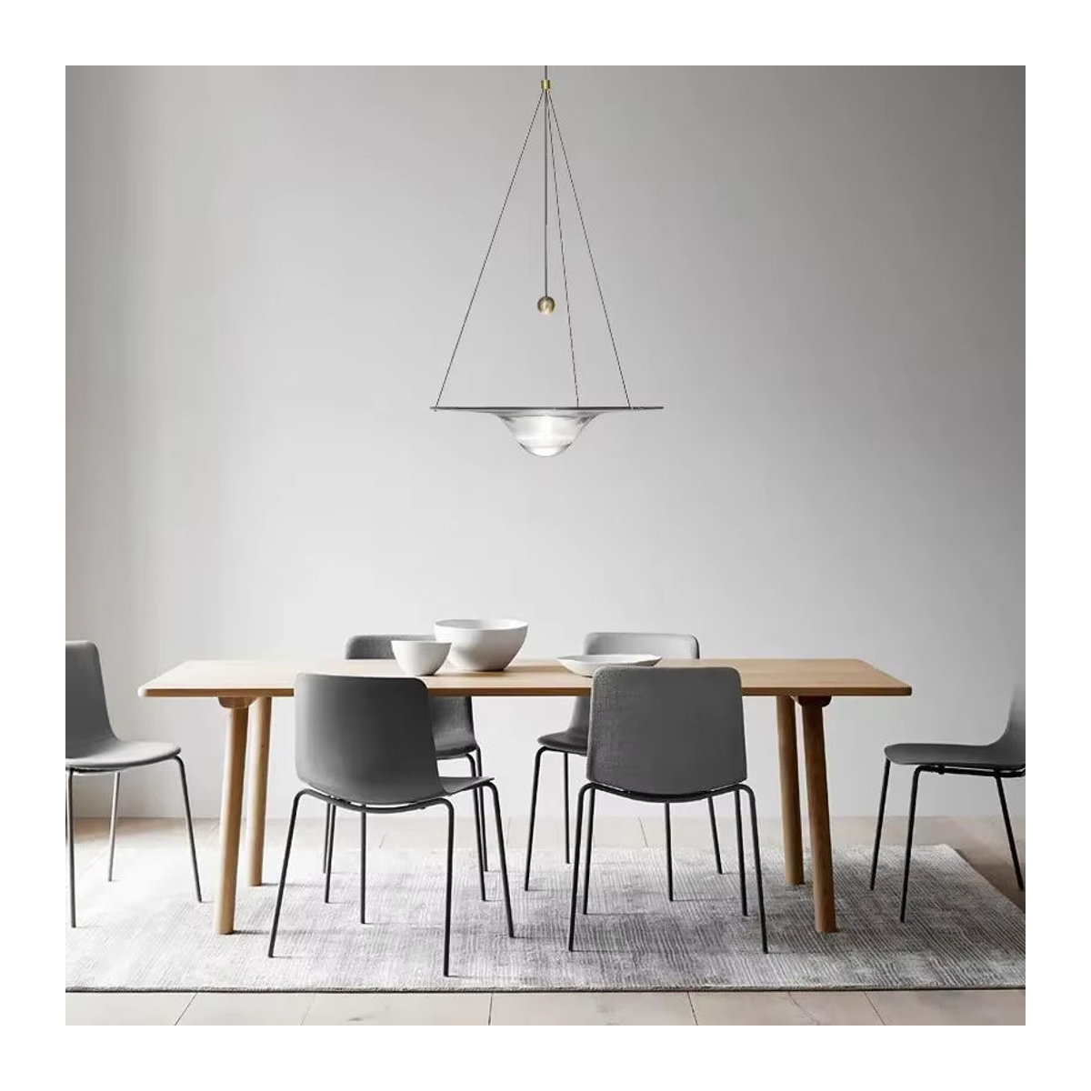 JIANKEXING Pendelleuchte aus transparentem Glas im skandinavischen Design für Wohnzimmer und Schlafzimmer - Bild 2