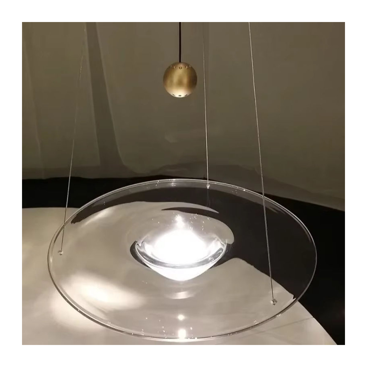 JIANKEXING Pendelleuchte aus transparentem Glas im skandinavischen Design für Wohnzimmer und Schlafzimmer - Bild 4