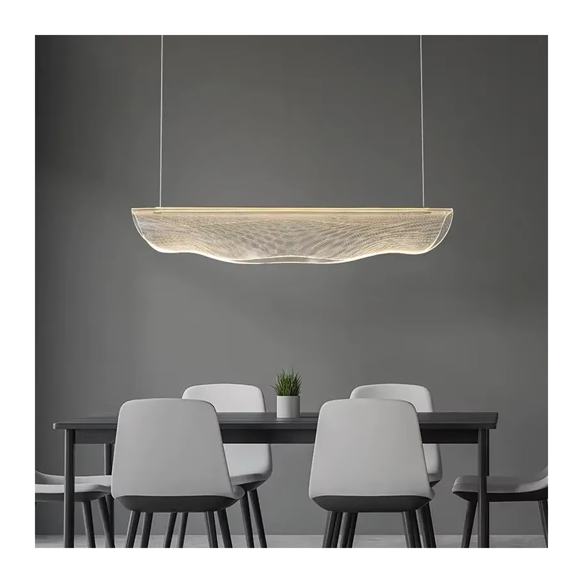 JIANKEXING Skandinavische Designer Pendelleuchte in Weiß, minimalistischer Kronleuchter für Esszimmer und Restaurant - Bild 2
