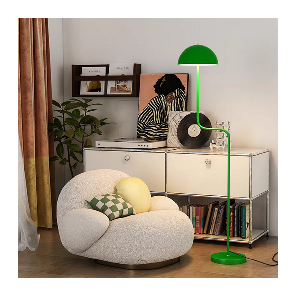JIANKEXING Stehleuchte Jade Grüner Pilz Modern mit warmweißem Licht für Wohnzimmer und Schlafzimmer - Bild 1