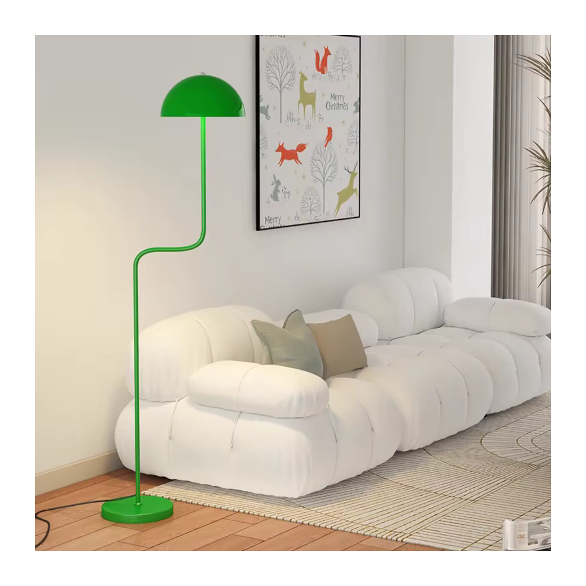JIANKEXING Stehleuchte Jade Grüner Pilz Modern mit warmweißem Licht für Wohnzimmer und Schlafzimmer - Bild 2