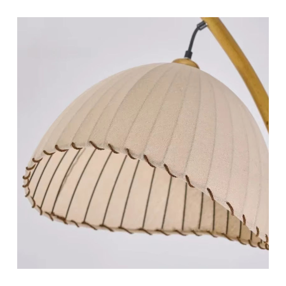 JIANKEXING Stille Windlaterne im japanischen Stil als minimalistische LED-Stehlampe und Leseleuchte in Naturfarben - Bild 3