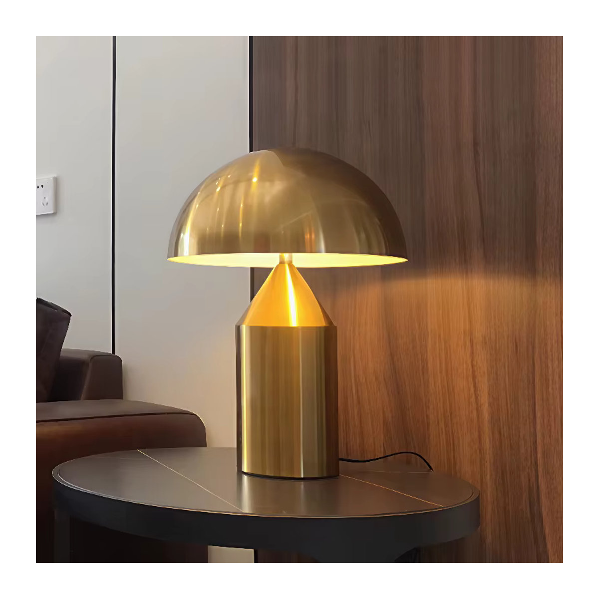JIANKEXING Tischlampe im skandinavischen Design aus Metall mit buntem Pilz-Motiv für Wohnzimmer und Schlafzimmer - Bild 1