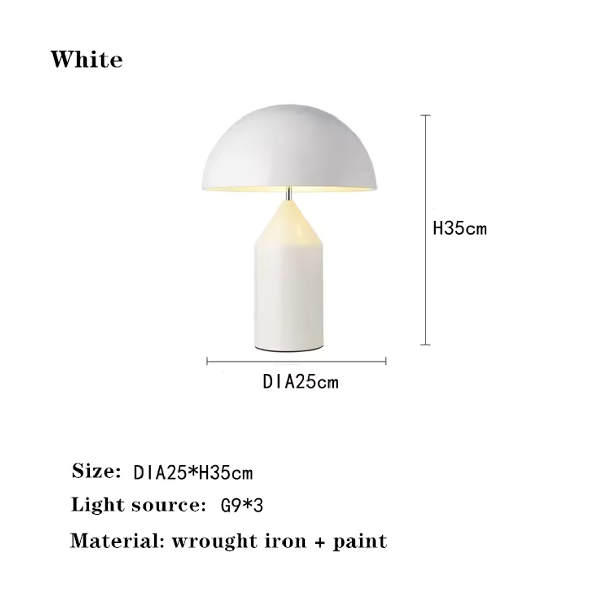 JIANKEXING Tischlampe im skandinavischen Design aus Metall mit buntem Pilz-Motiv für Wohnzimmer und Schlafzimmer - Bild 4