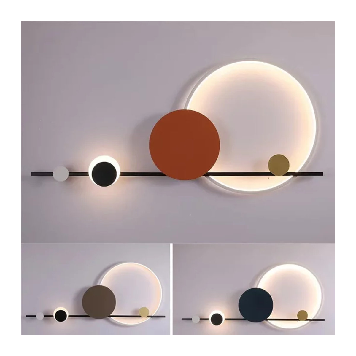 JIANKEXING Wandlampe im skandinavischen Design für Schlafzimmer und Wohnzimmer, Bunt - Bild 1