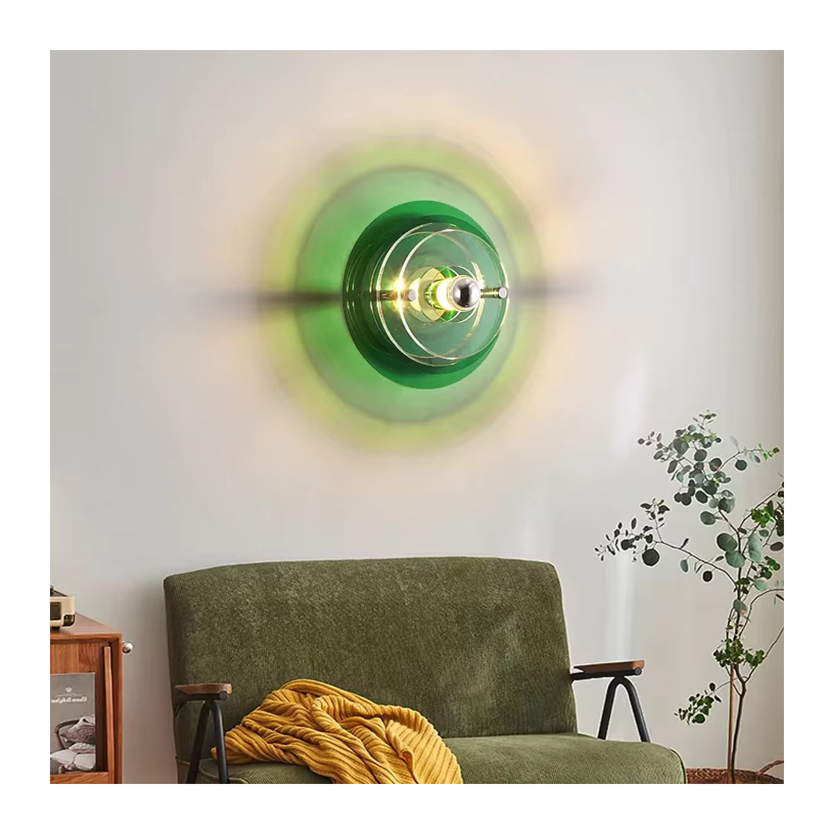 JIANKEXING Wandleuchte aus Acryl in Bunt und Grün im Ins-Stil für Wohnzimmer und Schlafzimmer - Bild 1