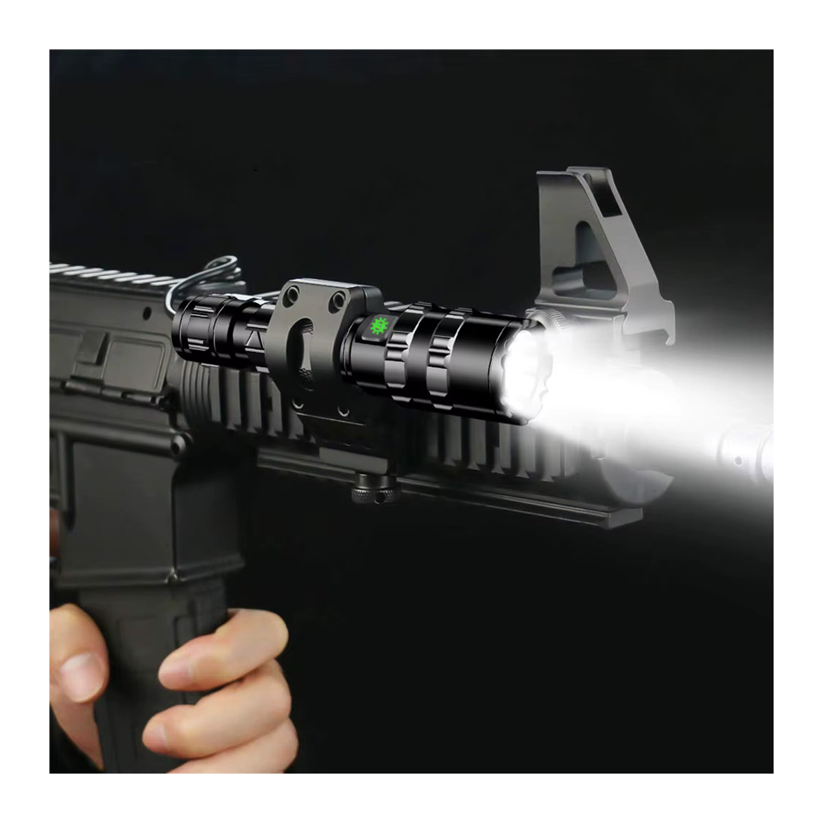 JIASHUAIXIN LED Taktische Jagdtaschenlampe L2 mit Gun Mount und USB-Ladefunktion, Wasserdichtes Aluminium-Gehäuse - Bild 2