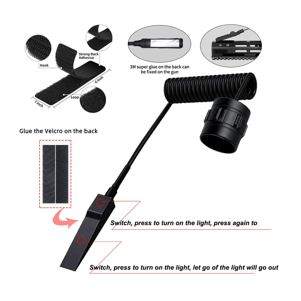 JIASHUAIXIN LED Taktische Jagdtaschenlampe L2 mit Gun Mount und USB-Ladefunktion, Wasserdichtes Aluminium-Gehäuse - Bild 3
