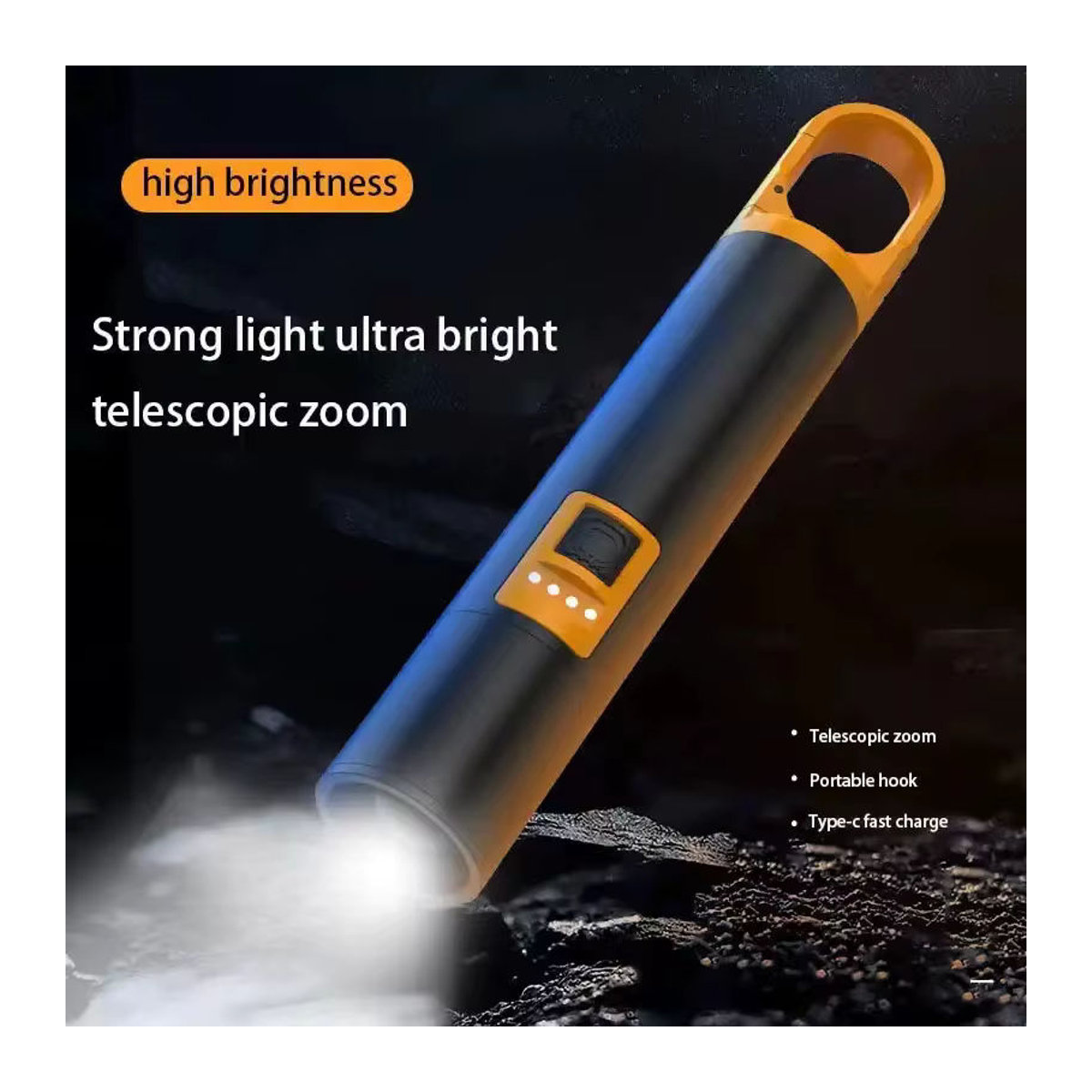 JIASHUAIXIN P90 LED-Taschenlampe Multifunktionale Arbeitsleuchte mit USB-Schnellladefunktion und Haken, Wasserdicht - Bild 2
