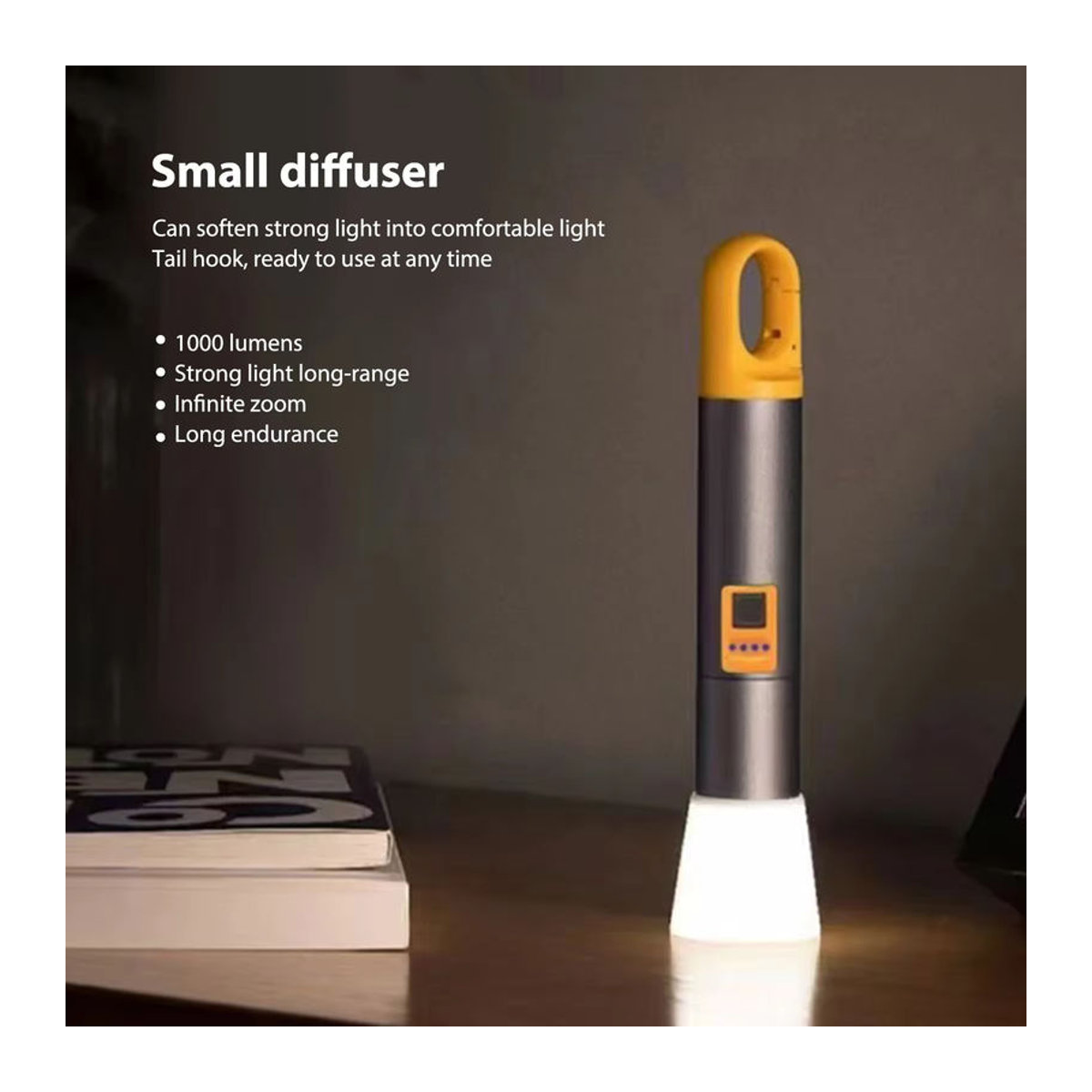 JIASHUAIXIN P90 LED-Taschenlampe Multifunktionale Arbeitsleuchte mit USB-Schnellladefunktion und Haken, Wasserdicht - Bild 3