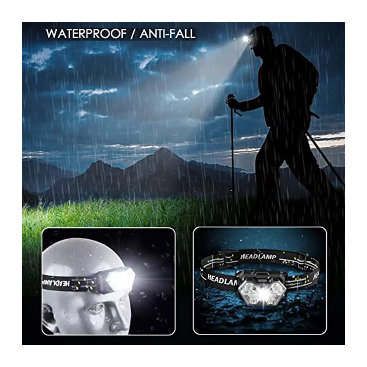 JIASHUAIXIN USB aufladbare LED Scheinwerfer mit Bewegungssensor für Camping und Outdoor - Bild 6