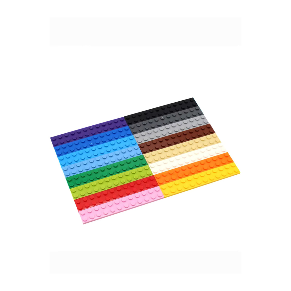 Jile Moc Ziegel 2445 Platte 2x12 Bausteine Set, 10 Stück, Bunt und Schwarz, DIY Bauen Kompatibel Montage Spielzeug - Bild 4