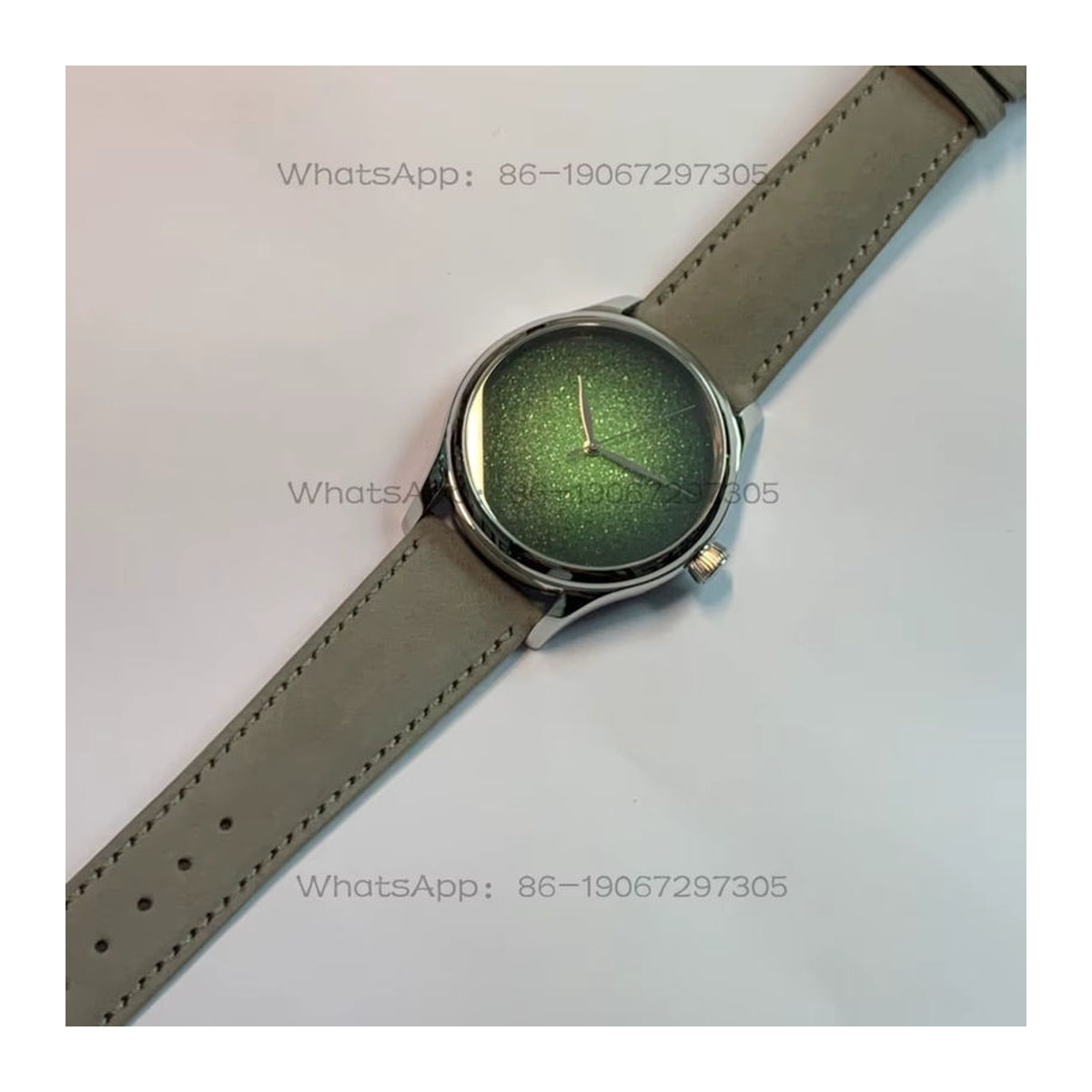 JILIAN Herren Mechanische Uhr im Buch-Design mit Emaille-Oberfläche in Grün - Bild 5