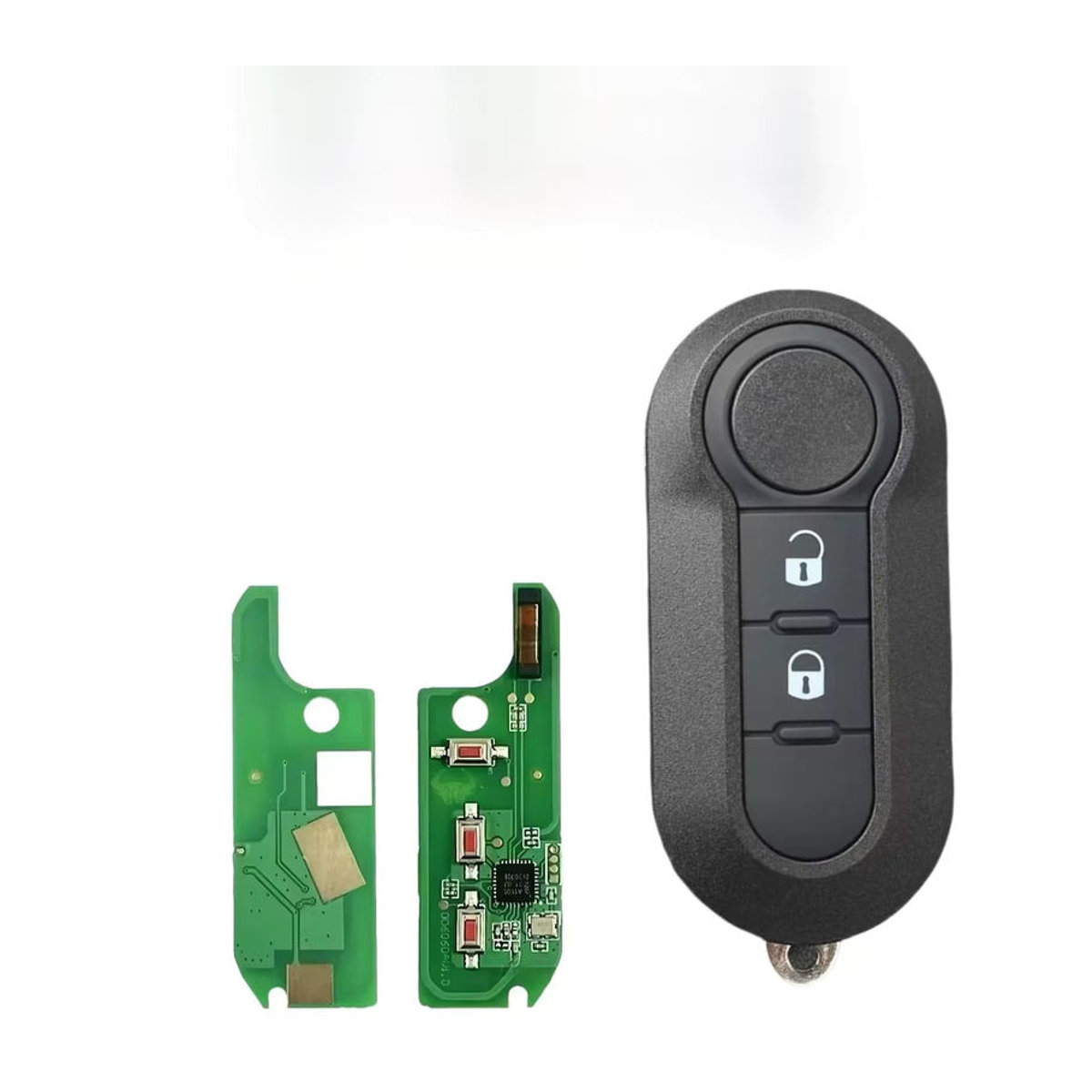 Jingxin Flip Remote Key Autoschlüssel mit 2/3 Tasten für Fiat Strada Mobi Uno Fiorino E Mais, HITAG AES 7945 4A Chip 433 MHz, Farbe: Schwarz - Bild 6