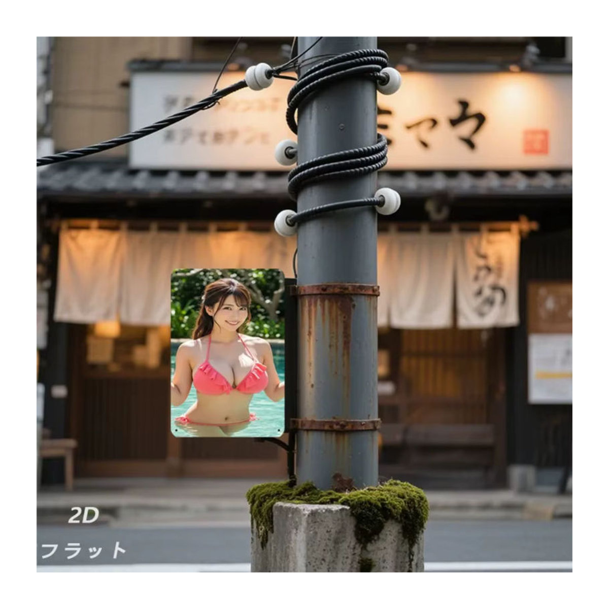 JITUSA Retro Metall-Bikini-Schild Vintage Wandkunst für Poolbar und Sommer-Dekoration - Bild 2