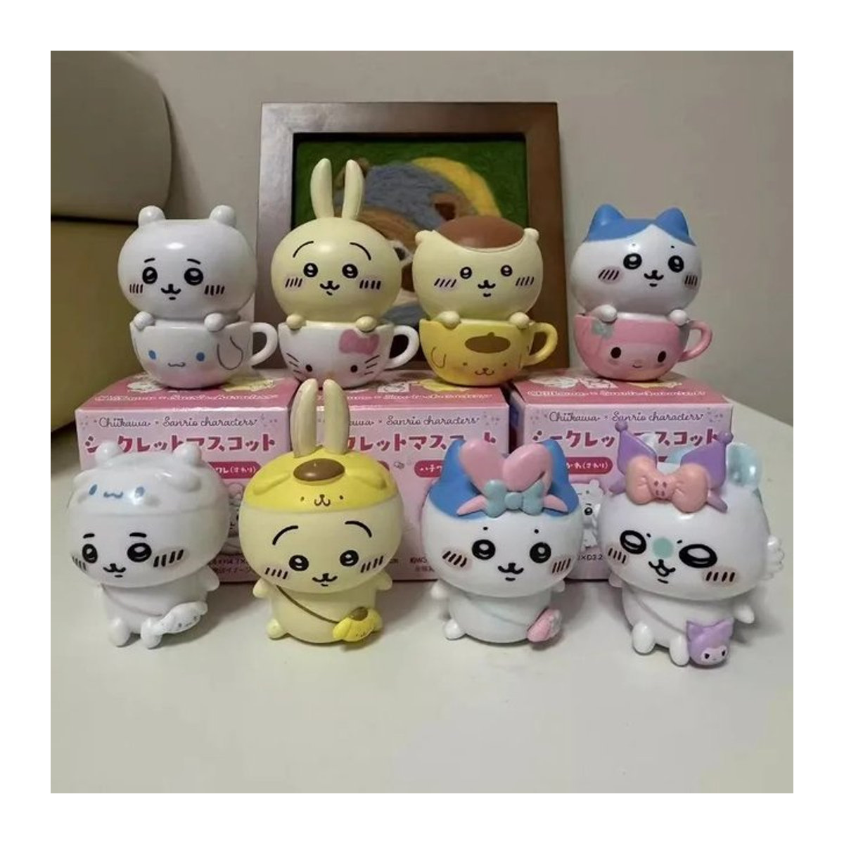 Jiyi Actionfigur Cup Jiyi Hachiware Usagi Cartoon Niedliche Figur aus Kunststoff, mehrfarbig - Bild 1
