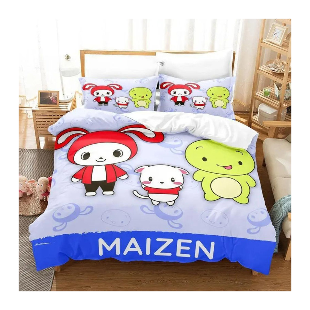 JJ Mikey Maizen Bettwäsche-Set mit 3-teiligem Design, mehrfarbig, B/H: 200 x 200 cm - Bild 3