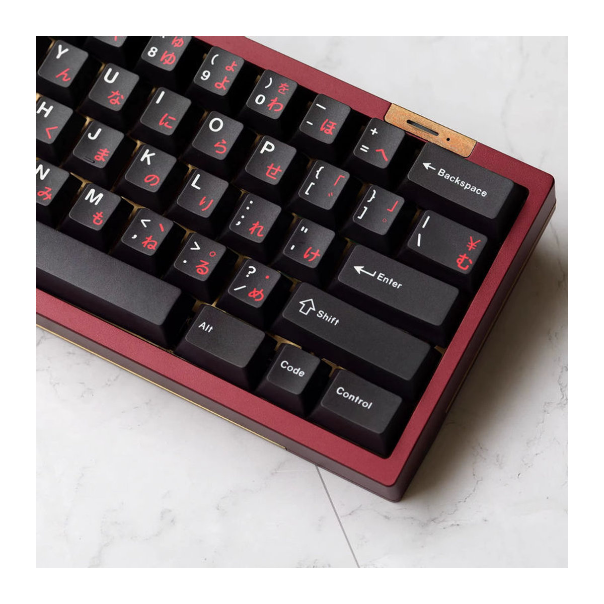 Jkdk Studio WOB Keycap Set aus PBT in Rot und Schwarz mit kyrillischen Schriftzeichen für mechanische Tastaturen mit MX-Schaltern (Profil: Cherry) - Bild 2