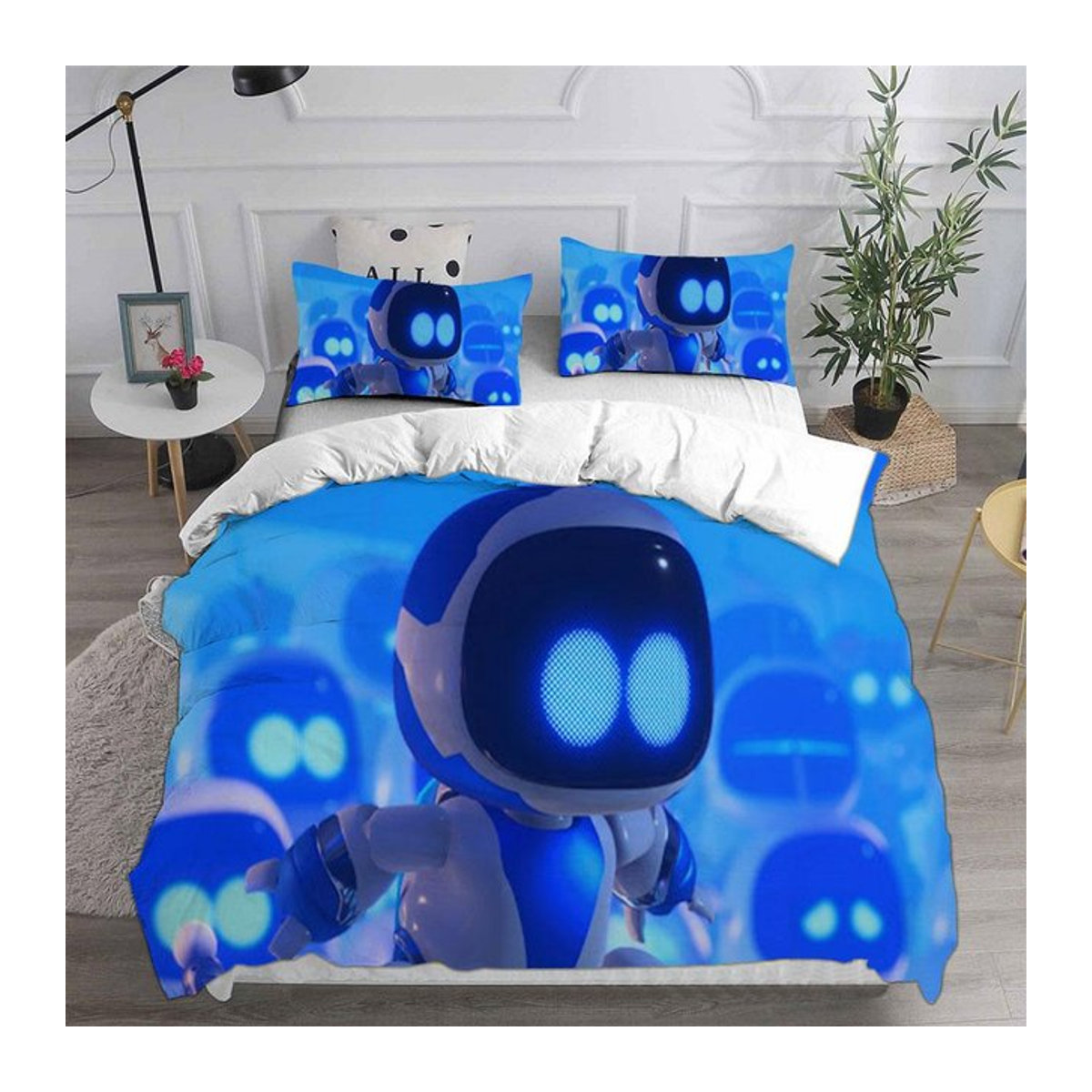 JMG Household Supplies Astro Bot Bettwäscheset Blau, 2-3-teilig, B/H: 135 x 200 cm - Bild 1