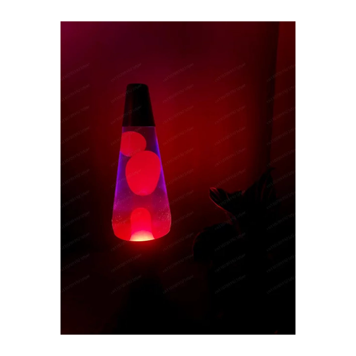 Jmz Lavalampe im Retro-Design als dekorative Zwiebel-Quallen-Lampe im Erlenmeyerkolben-Stil, Mehrfarbig - Bild 1