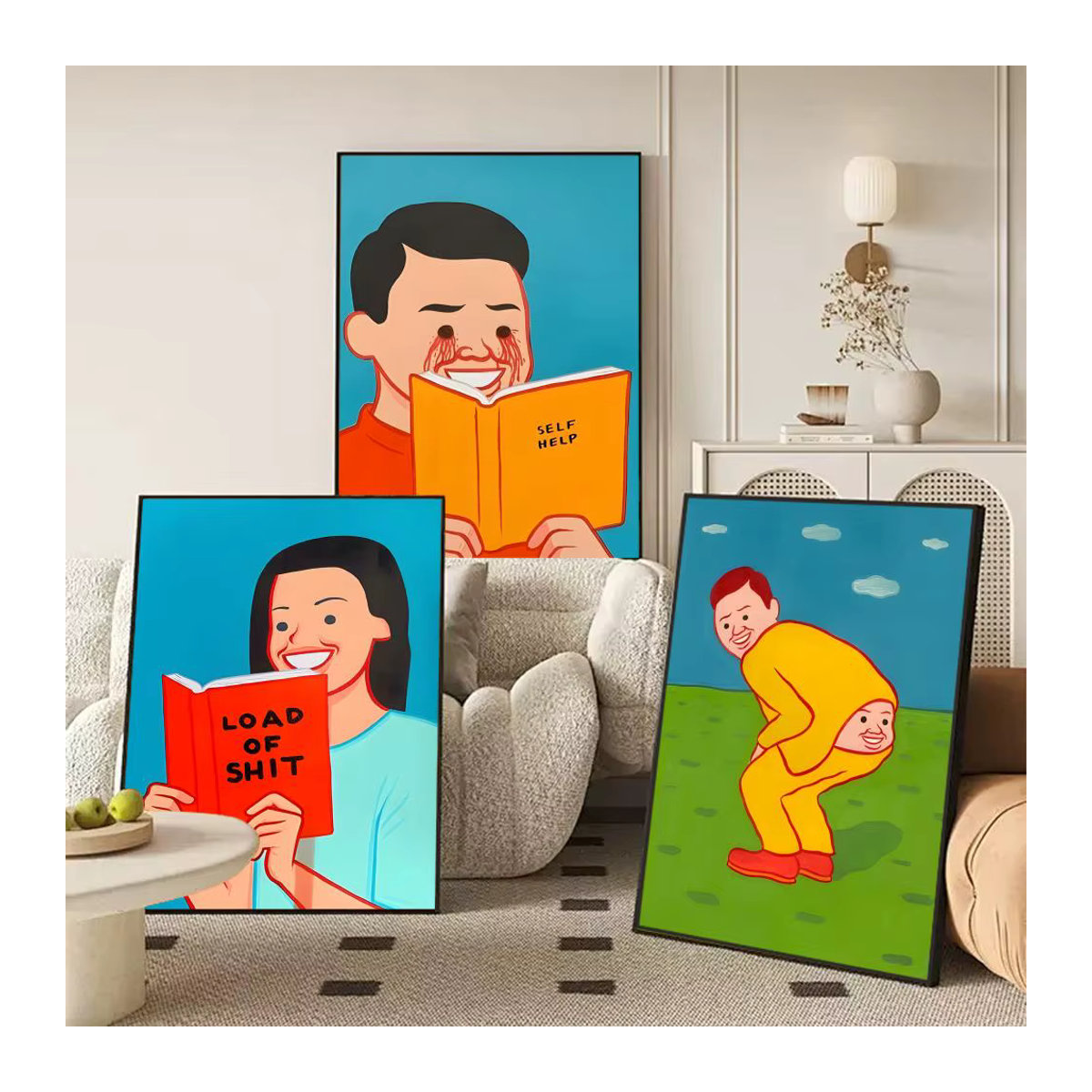 Joan Cornella Classic Art Design Poster Mehrfarbig Schwarz als dekorative Wandkunst aus Papier im Hochformat - Bild 3