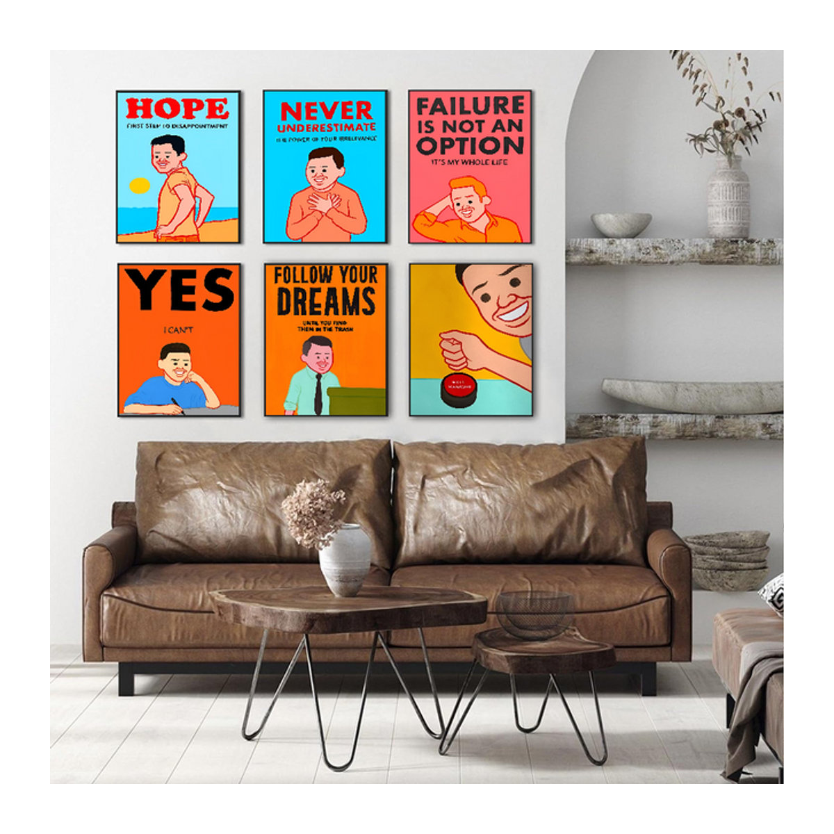 Joan Cornella Klassische Filmplakate Wasserfester Papier Aufkleber Mehrfarbig für Kaffeehaus und Bar Dekor - Bild 1