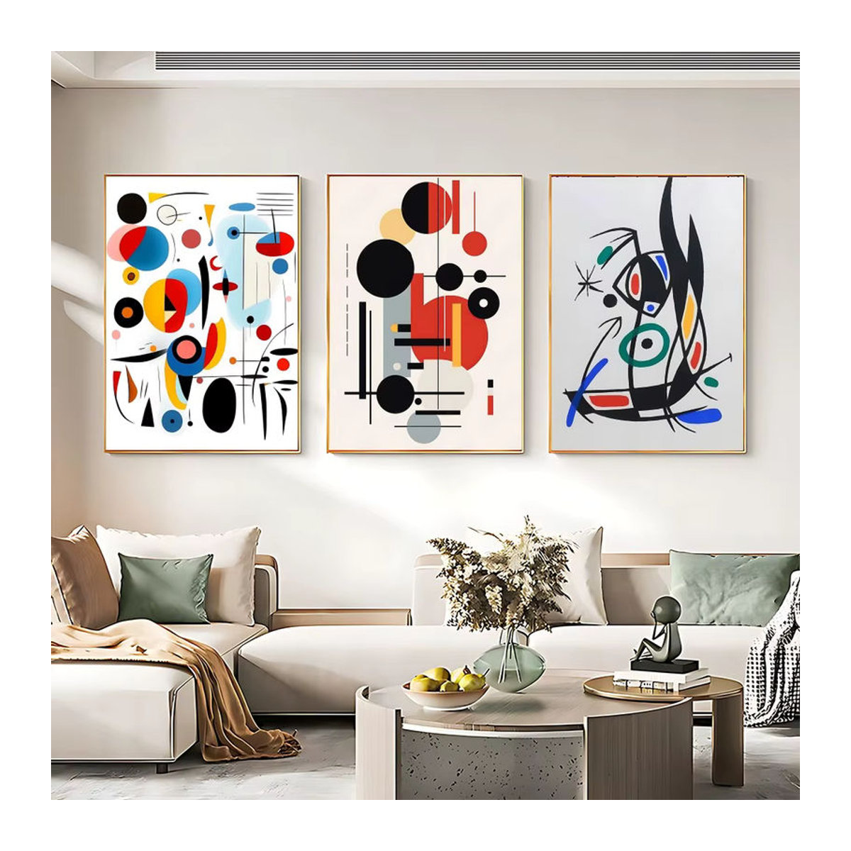 Joan Miro Vintage Abstrakte Leinwandmalerei als Wandkunst für dein Zuhause, mehrfarbig, Rechteckig - Bild 3