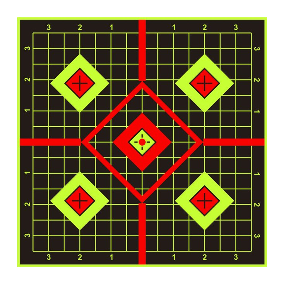 JOAXOR Splatter selbstklebende Zielaufkleber in Gelb und Mehrfarbig, quadratisch, B/B: 30,5 x 30,5 cm - Bild 1