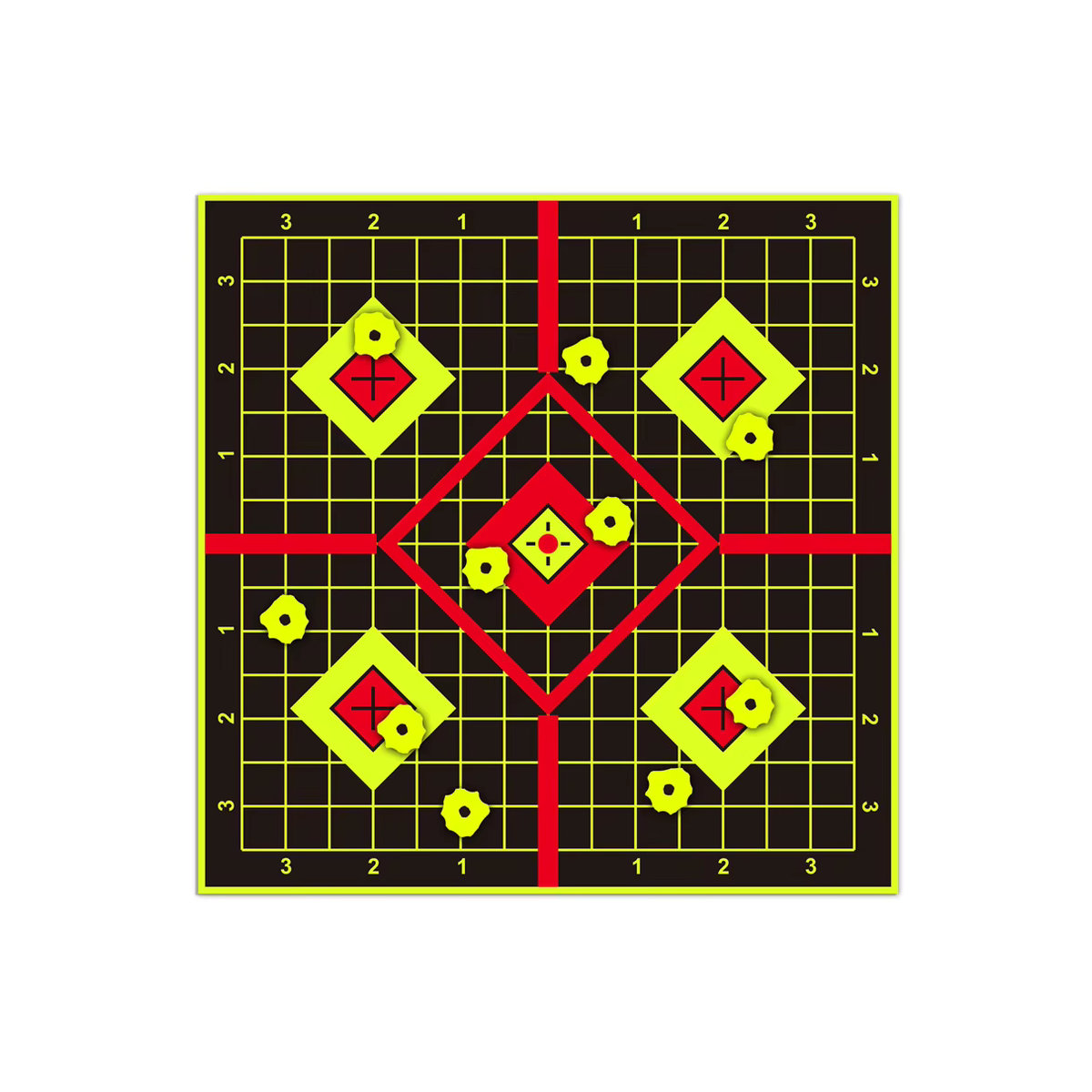 JOAXOR Splatter selbstklebende Zielaufkleber in Gelb und Mehrfarbig, quadratisch, B/B: 30,5 x 30,5 cm - Bild 6