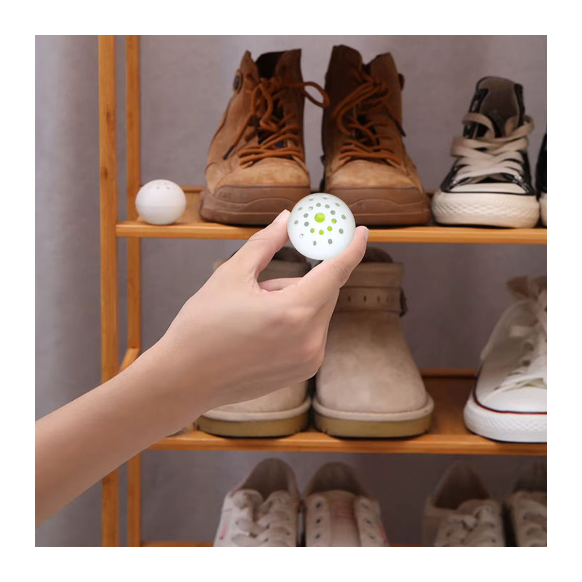 JOCESTYLE Deodorant-Bälle mit Jasmin-Duft für Schuhe und Schuhschrank, 6 Stück, Weiß - Bild 5