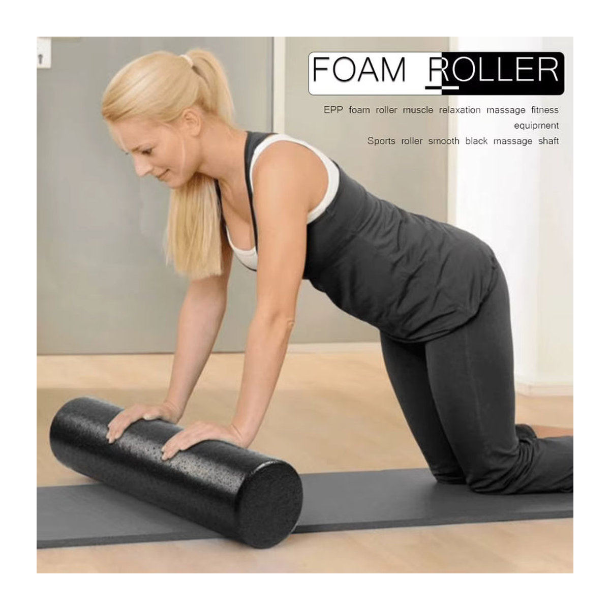 JOCESTYLE EPP Yoga Pilates Schaumstoff-Faszienrolle für Fitness und Massage in Schwarz, Durchmesser: 30 cm oder 45 cm - Bild 4