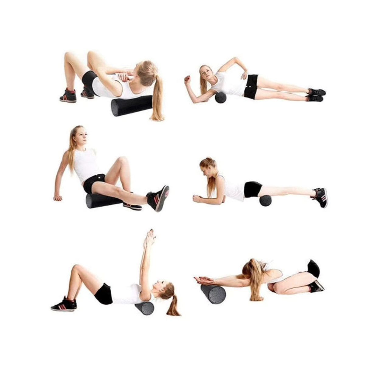 JOCESTYLE EPP Yoga Pilates Schaumstoff-Faszienrolle für Fitness und Massage in Schwarz, Durchmesser: 30 cm oder 45 cm - Bild 6