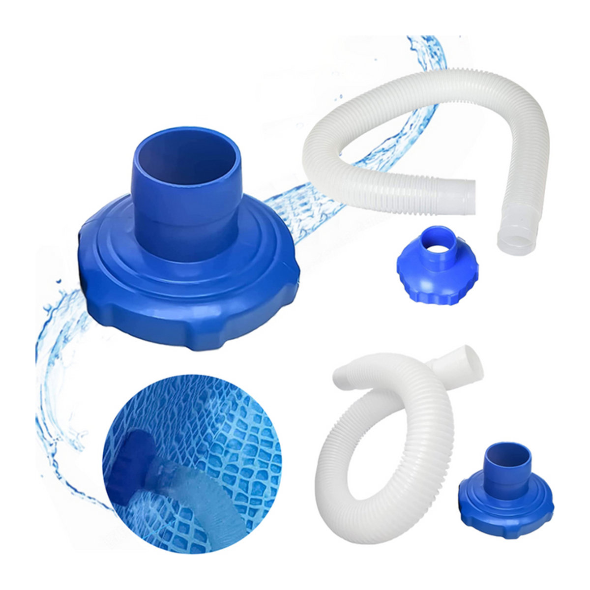 JOCESTYLE Schwimmbadanschluss Set mit Schlauch und Schlauchadapter für Intex Surface Skimmer - Bild 1