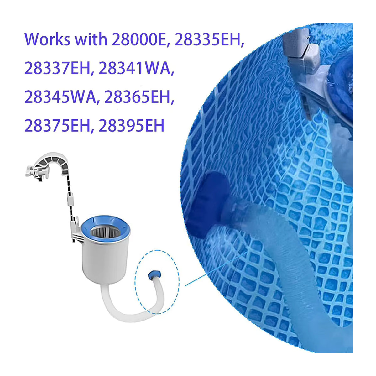 JOCESTYLE Schwimmbadanschluss Set mit Schlauch und Schlauchadapter für Intex Surface Skimmer - Bild 6