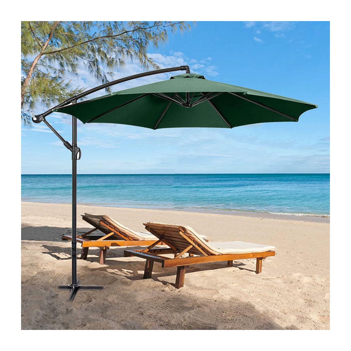 JOCESTYLE Sonnenschirm mit 8/6 Knochen, bunt, Durchmesser: 270 cm, UV-Schutz aus Polyester - Bild 4