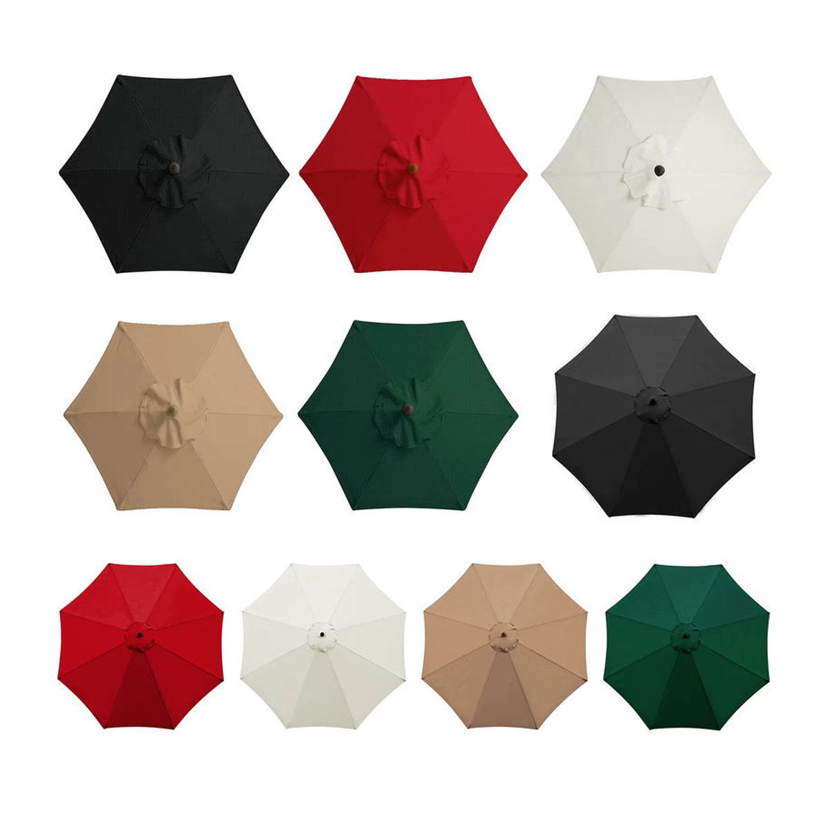 JOCESTYLE Sonnenschirm mit 8/6 Knochen, bunt, Durchmesser: 270 cm, UV-Schutz aus Polyester - Bild 6