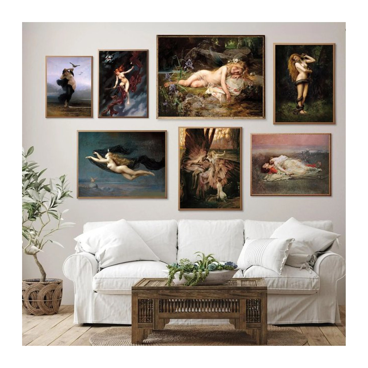 John William Waterhouse Frauenporträt Klassisches Kunstwerk als Mehrfarbiger Leinwanddruck im Hochformat zur Wandmontage - Bild 1