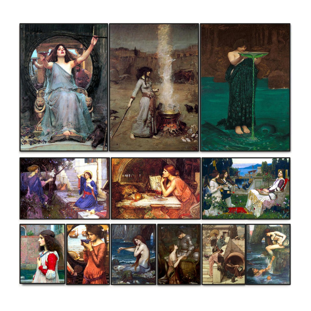 John William Waterhouse Vintage Wandkunst Poster Jason und Medea Leinwandgemälde mehrfarbig - Bild 1
