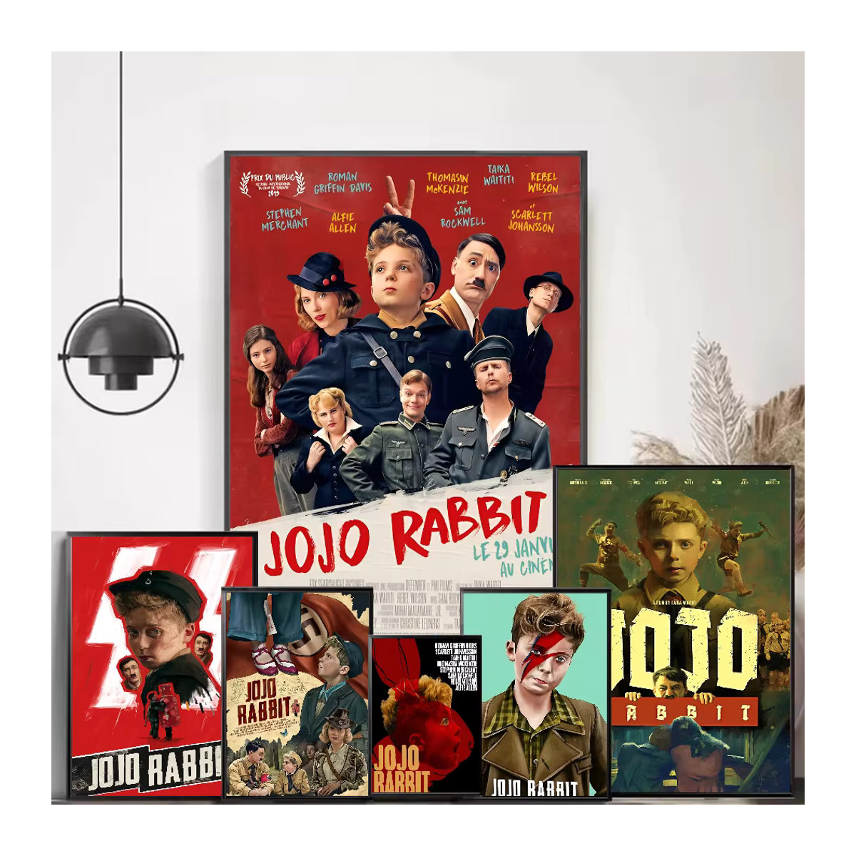 Jojo Rabbit Filmplakat Porträt als mehrfarbige Kunstdekoration für die Wandmontage - Bild 3