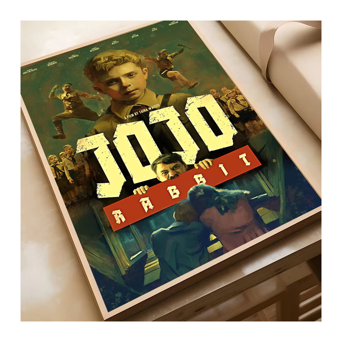 Jojo Rabbit Filmplakat Porträt als mehrfarbige Kunstdekoration für die Wandmontage - Bild 6