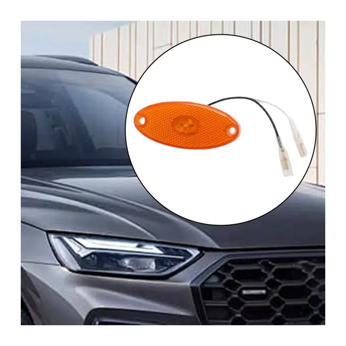 Jokon LED Seitenmarkierungsleuchte Bernstein Oval für Wohnwagen und Wohnmobil 2/4er Set - Bild 3
