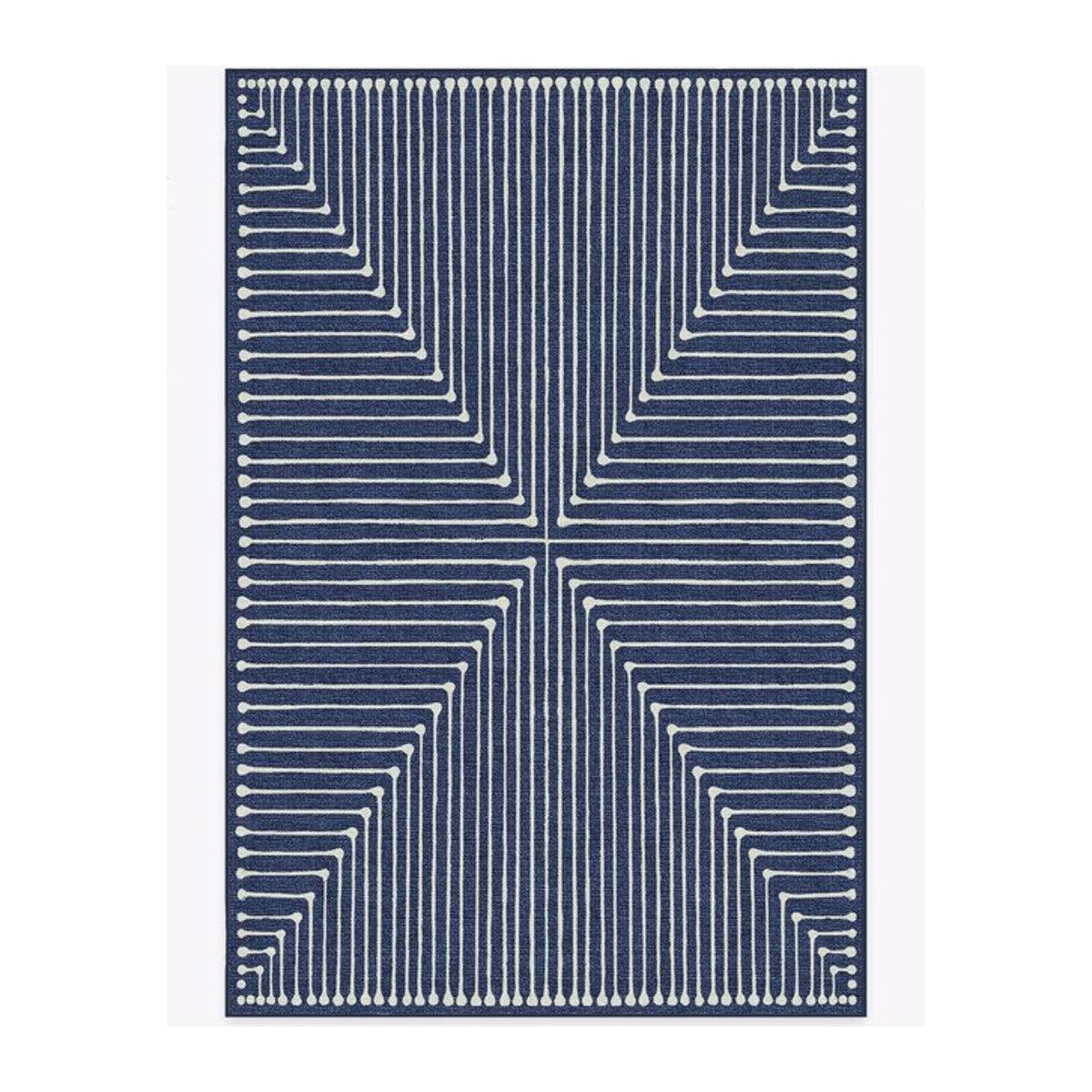 Jonathan Adler Inkdrop Wohnzimmer Sofa Teppich in Schieferblau Modern und Dekorativ - Bild 1