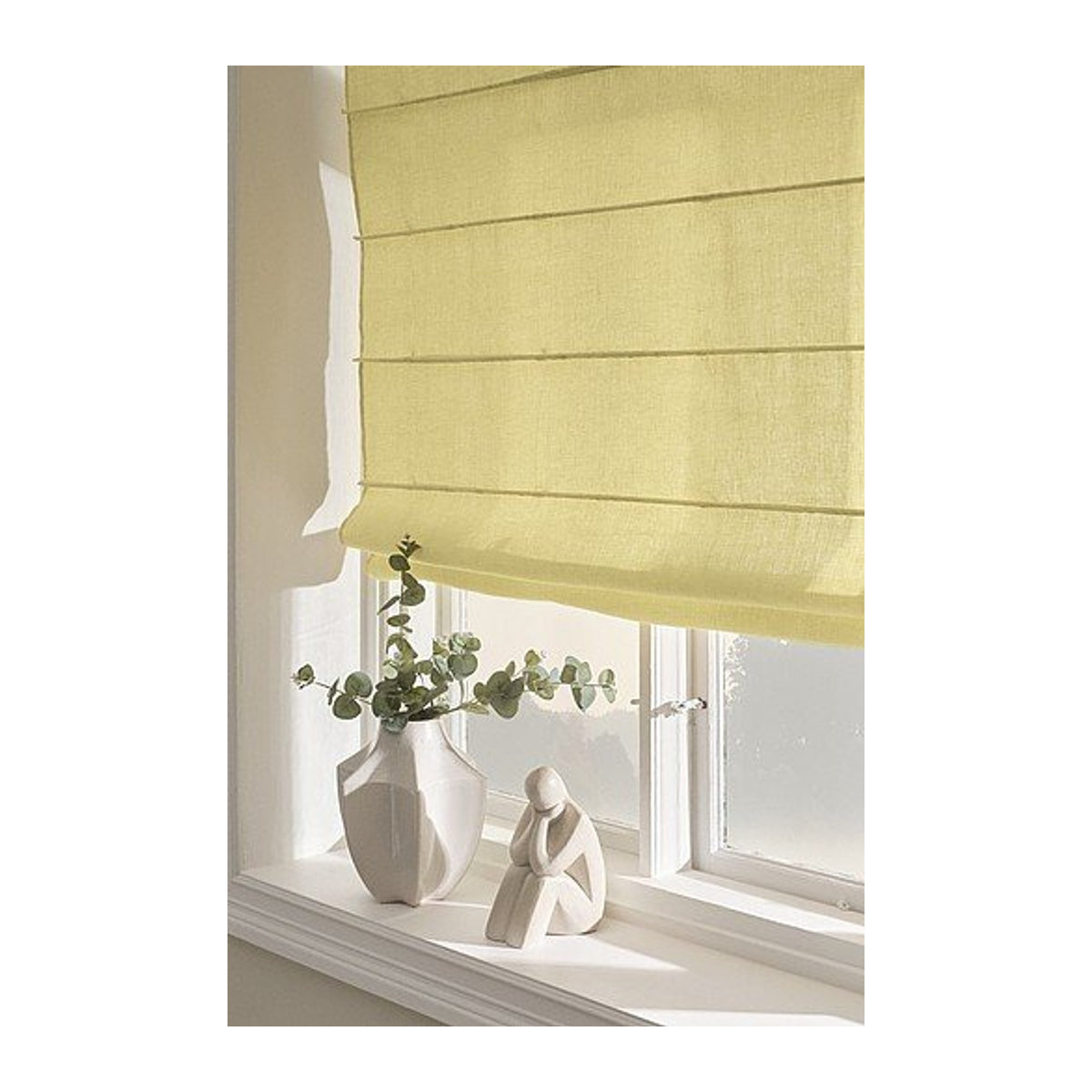 JONIE Rollo aus Leinen in Gelb, halbtransparentes Shading-Rollo mit Durchzugsstange - Bild 1