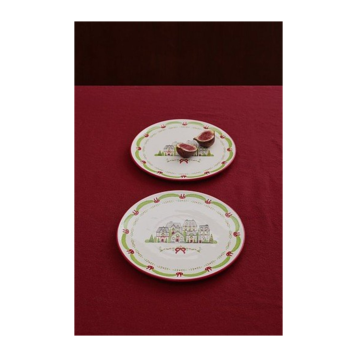 Jotex ANDRÉ Teller 2er-Pack aus Porzellan, weiß, rund, Durchmesser: 20,6 cm - Bild 1
