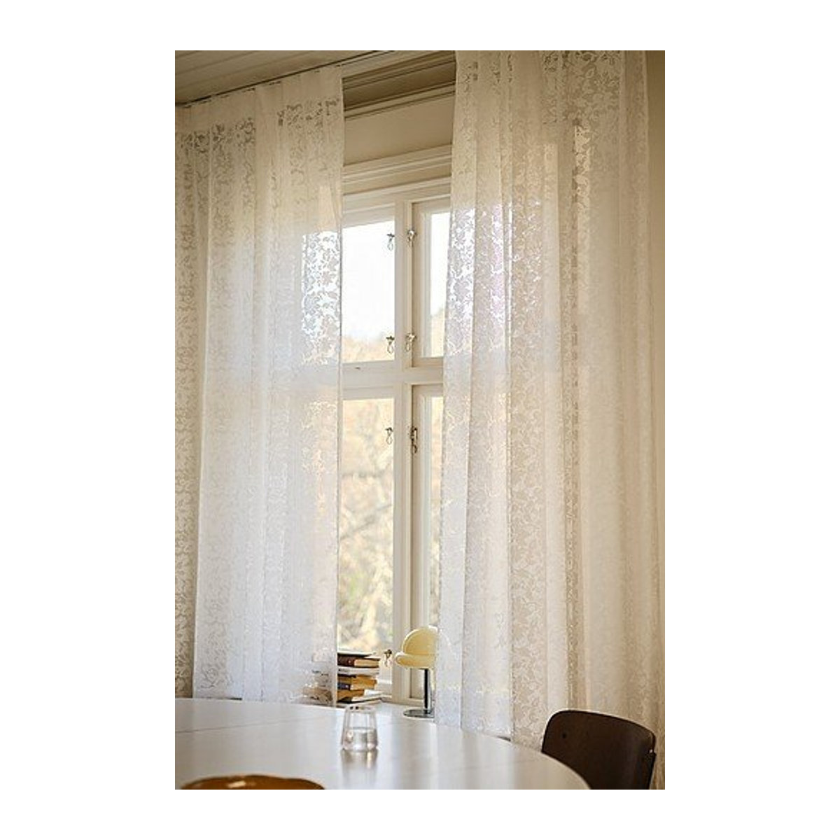 Jotex FAYE Tüllvorhang im 2er-Pack, weiß, transparent - Bild 1