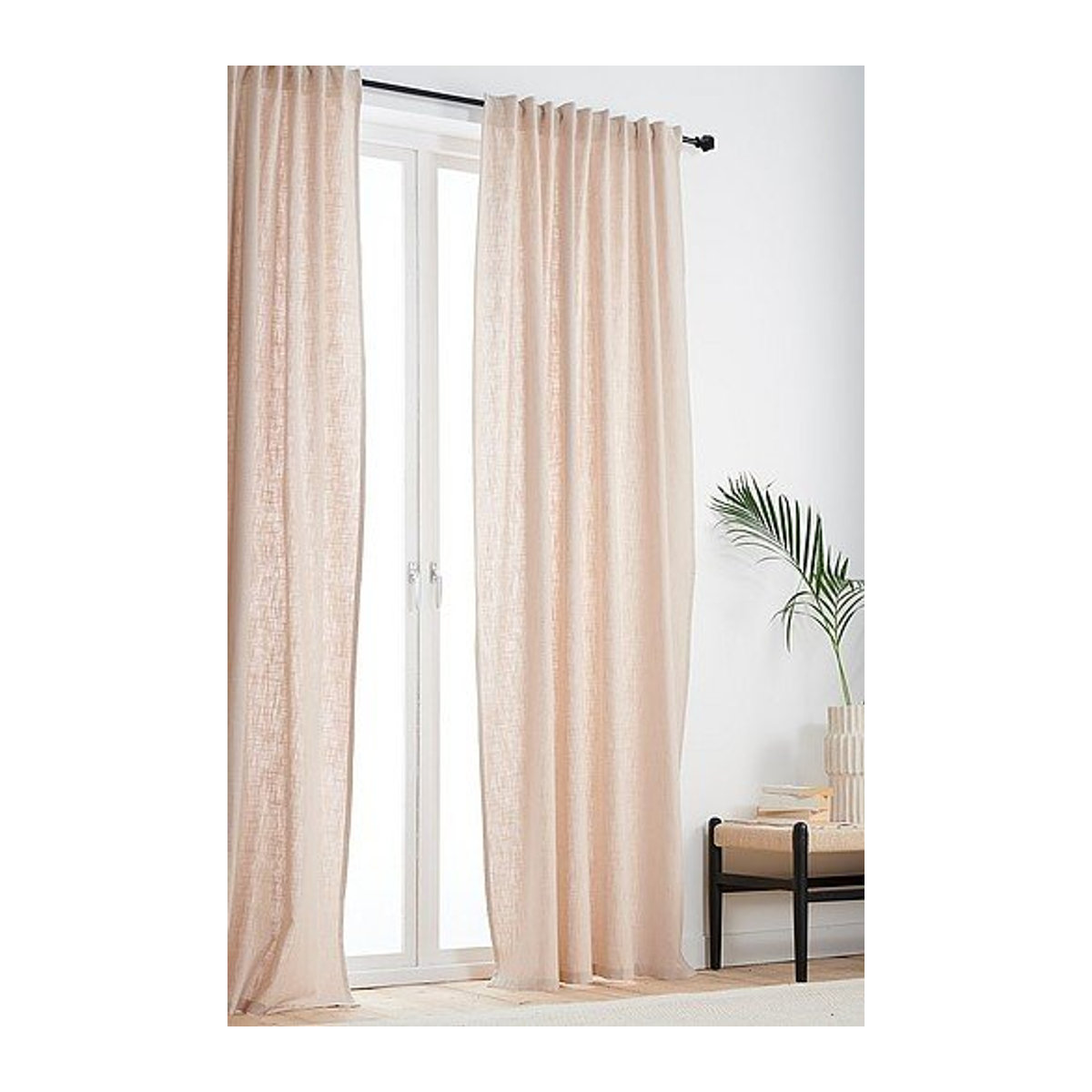 Jotex HENLEY Multifunktionsgardine, 2er-Set, grau und beige, sheer shading - Bild 1