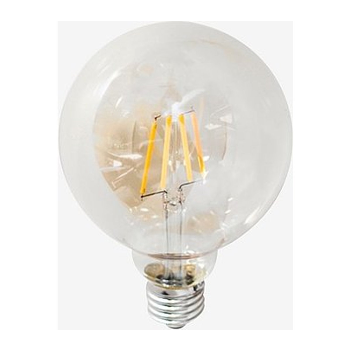 Jotex LED-Filamentleuchte E27 Retro-Design in Bernstein, dimmbar, 4W, Warmweiß, Glas, Durchmesser: 95 mm - Bild 1